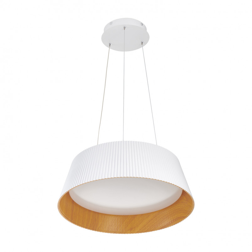 Lampa wisząca Frill LED biała drewno | Step Into Design