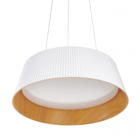 Lampa wisząca Frill LED biała drewno | Step Into Design