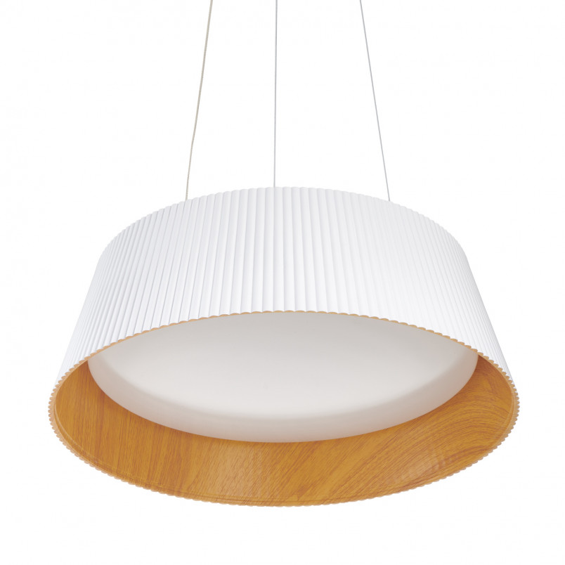 Lampa wisząca Frill LED biała drewno | Step Into Design