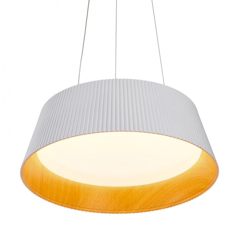 Lampa wisząca Frill LED biała drewno | Step Into Design