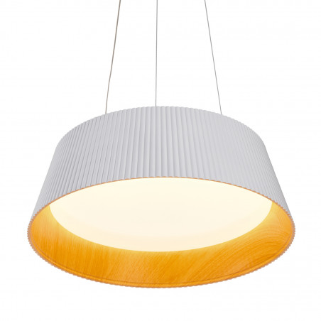 Lampa wisząca Frill LED biała drewno | Step Into Design