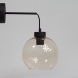 Kinkiet szklany Cubus bursztynowy/czarny TK Lighting | Sklep z lampami