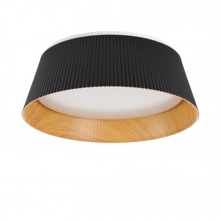 Plafon Frill LED 45cm czarny/drewno - Step Into Design