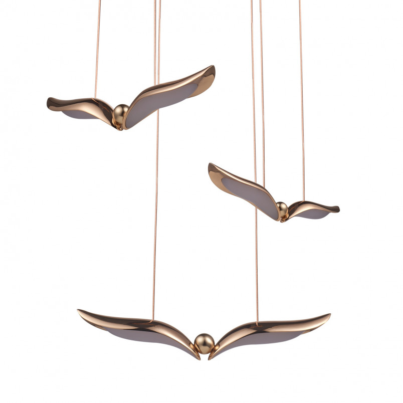 Lampa wisząca Gufo III - różowe złoto | Step Into Design