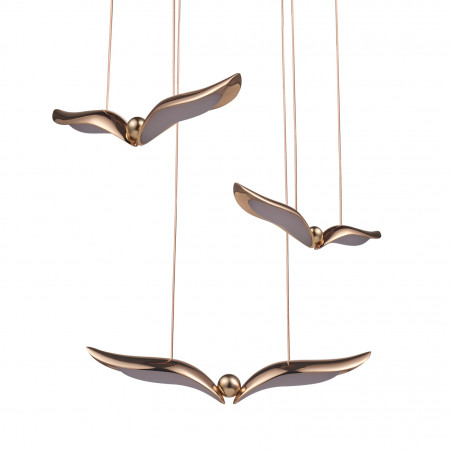 Lampa wisząca Gufo III - różowe złoto | Step Into Design