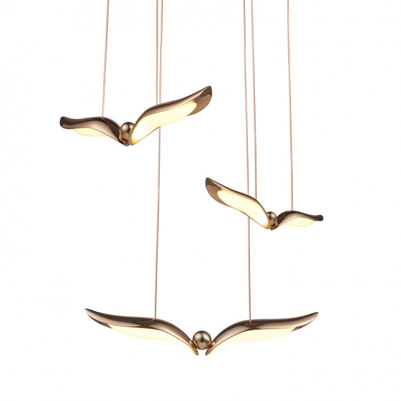 Lampa wisząca Gufo III - różowe złoto | Step Into Design