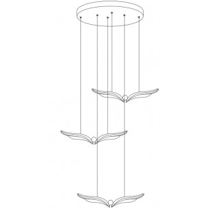 Lampa wisząca Gufo III - różowe złoto | Step Into Design