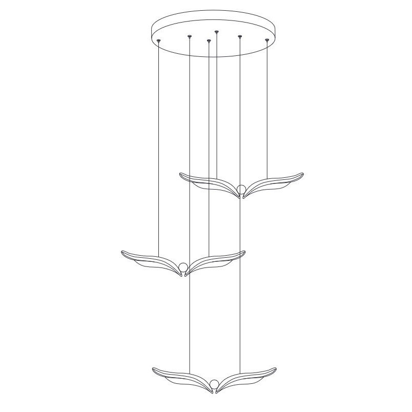 Lampa wisząca Gufo III - różowe złoto | Step Into Design