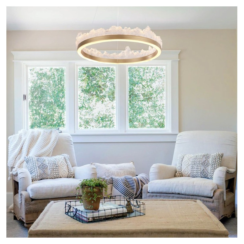 Lampa wisząca Montana LED - złota, glamour | Step