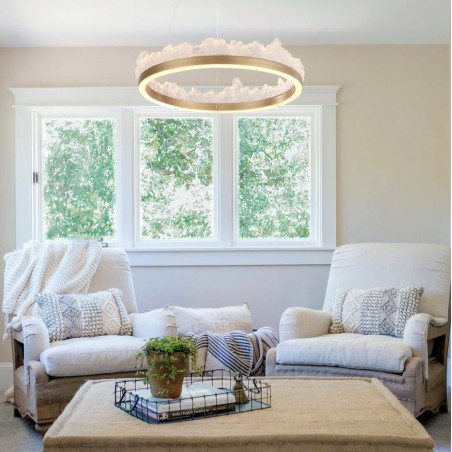 Lampa wisząca Montana LED - złota, glamour | Step