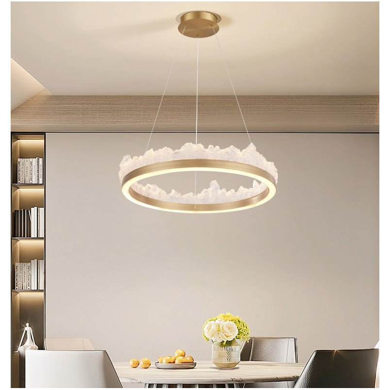 Lampa wisząca Montana LED - złota, glamour | Step