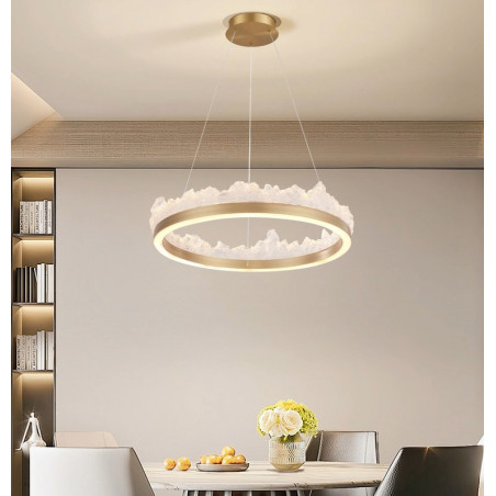 Lampa wisząca Montana LED - złota, glamour | Step
