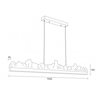 Lampa wisząca Montana LED 125cm złota | Step Into Design