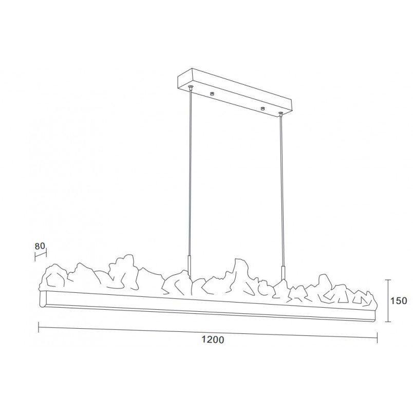 Lampa wisząca Montana LED 125cm złota | Step Into Design
