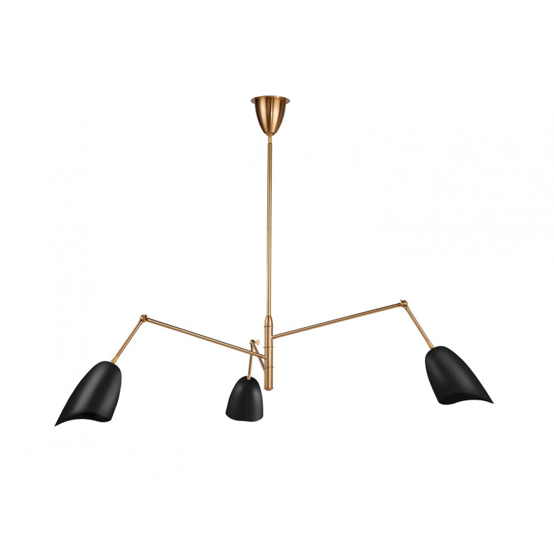 Lampa sufitowa Ragno - 3 ramiona, czarno-złota | Step Into Design