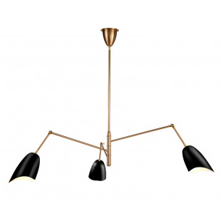 Lampa sufitowa Ragno - 3 ramiona, czarno-złota | Step Into Design