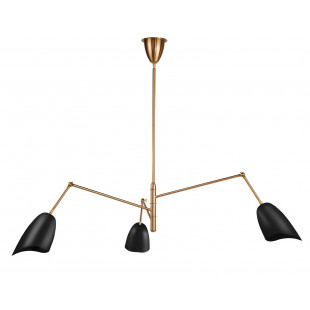 Lampa sufitowa Ragno - 3 ramiona, czarno-złota | Step Into Design