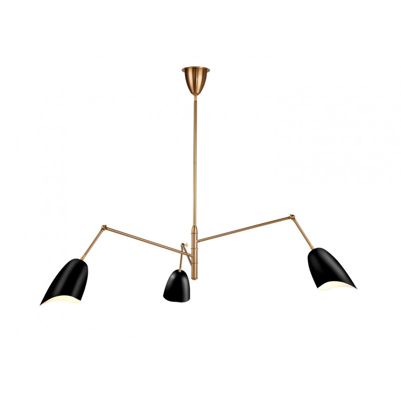 Lampa sufitowa Ragno - 3 ramiona, czarno-złota | Step Into Design