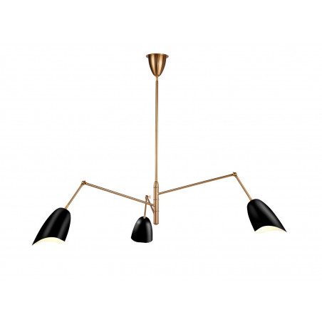 Lampa sufitowa Ragno - 3 ramiona, czarno-złota | Step Into Design
