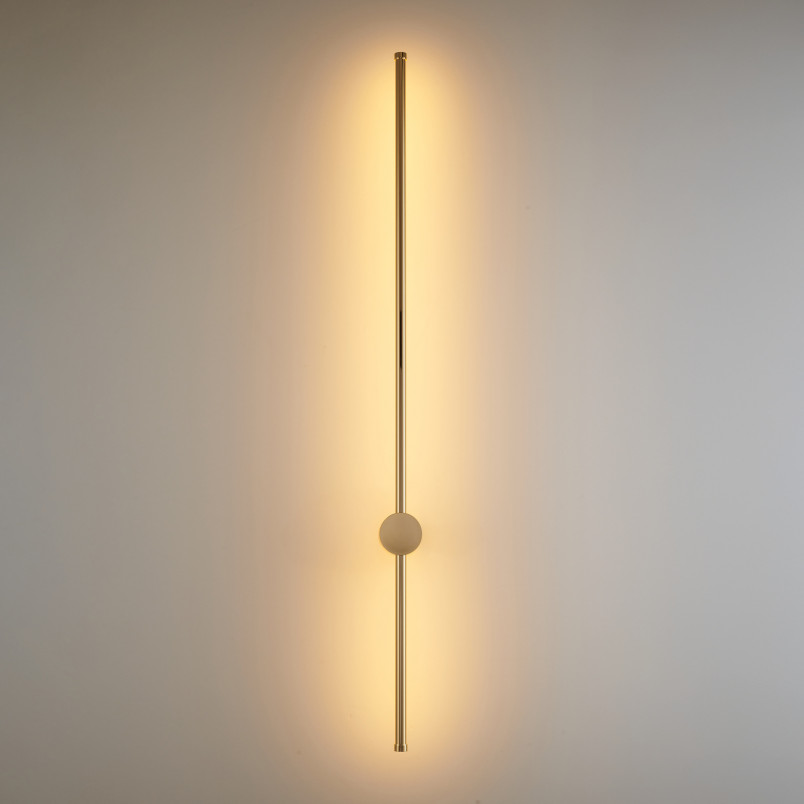 Kinkiet Pionowy Złoty Sparo LED 100cm - Step Into Design