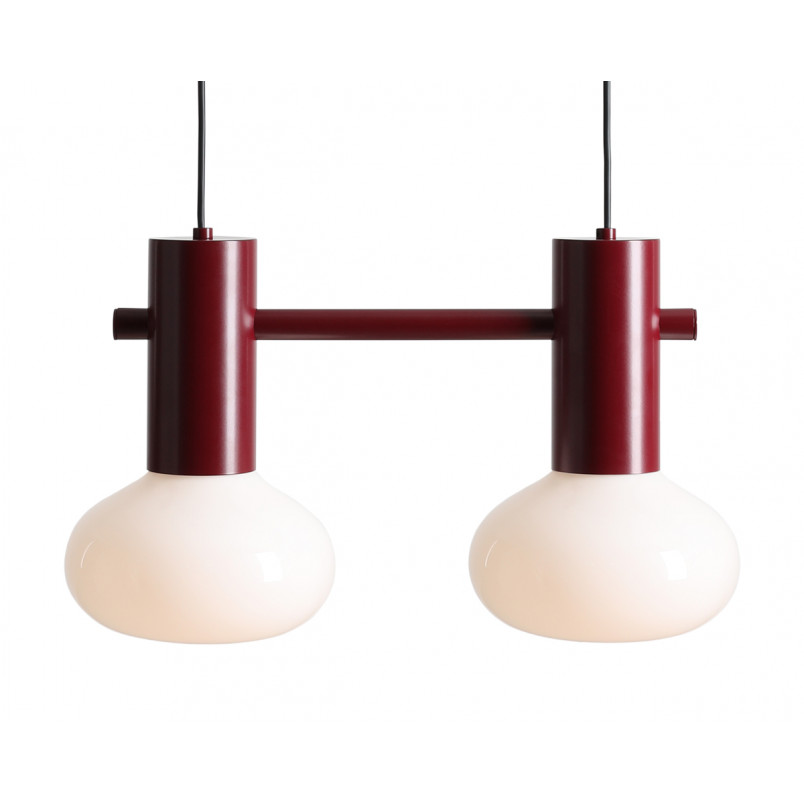 Lampa wisząca Flo Ruby II - Aldex | Szklana, Opal/Bordowa