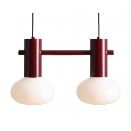 Lampa wisząca Flo Ruby II - Aldex | Szklana, Opal/Bordowa