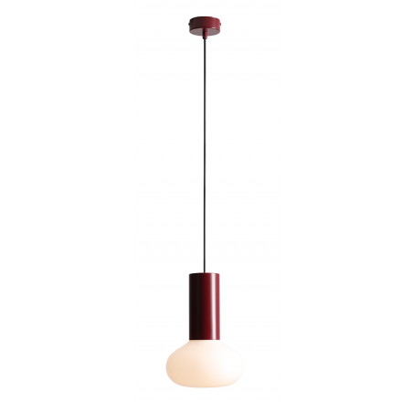 Lampa wisząca Flo Ruby | Szkło Opal / Bordowy | Aldex