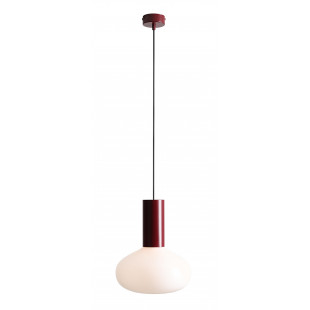 Lampa wisząca Flo Ruby | Szkło opal / bordowy | Aldex