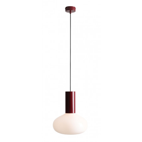 Lampa wisząca Flo Ruby | Szkło opal / bordowy | Aldex