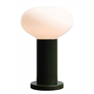 Lampa stołowa Flo Moss Aldex | Szkło, Japandi, Zielona/Biała