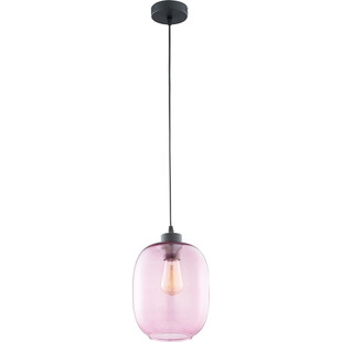 Lampa wisząca szklana Elio różowa 20cm | TK Lighting