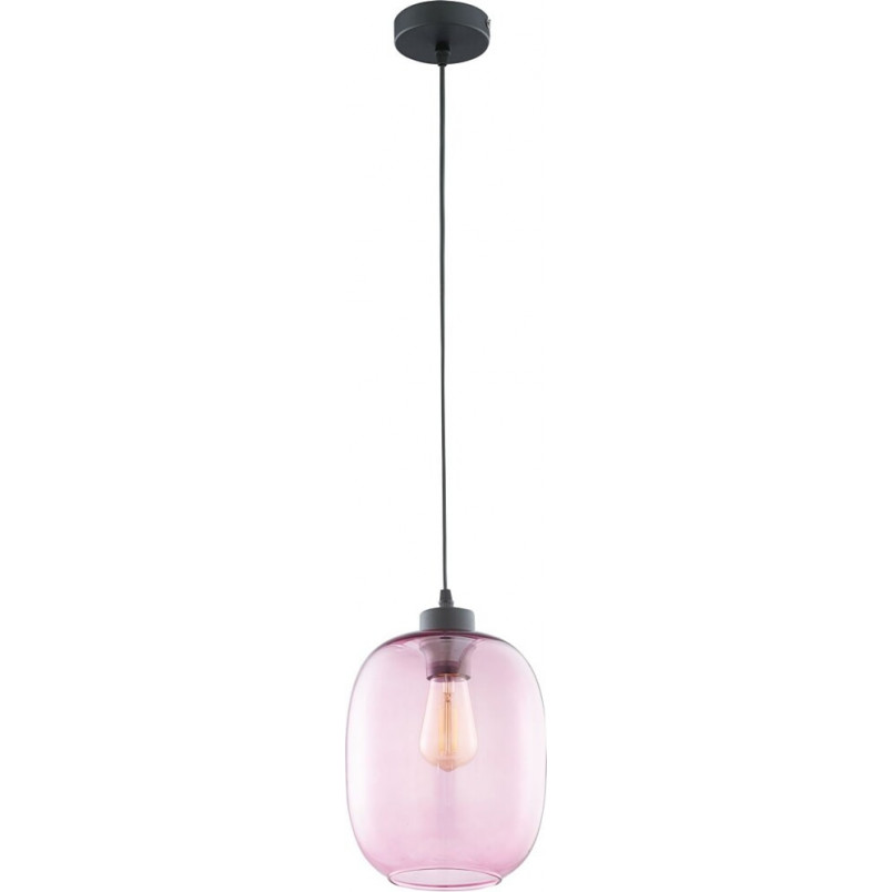 Lampa wisząca szklana Elio różowa 20cm | TK Lighting