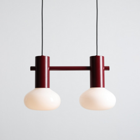 Lampa wisząca Flo Ruby II - Aldex | Szklana, Opal/Bordowa