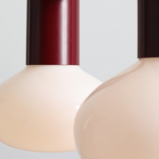 Lampa wisząca Flo Ruby II - Aldex | Szklana, Opal/Bordowa