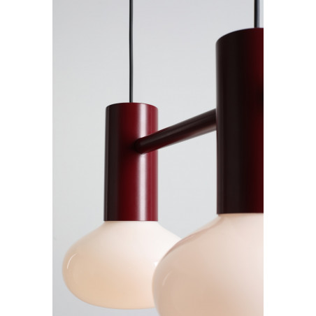 Lampa wisząca Flo Ruby II - Aldex | Szklana, Opal/Bordowa