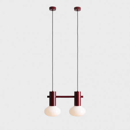 Lampa wisząca Flo Ruby II - Aldex | Szklana, Opal/Bordowa