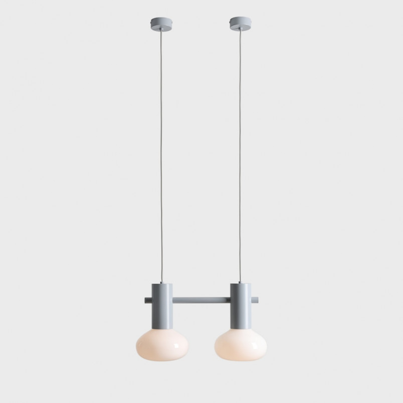 Lampa wisząca Flo Grey II - Aldex | Szklany klosz, 46cm
