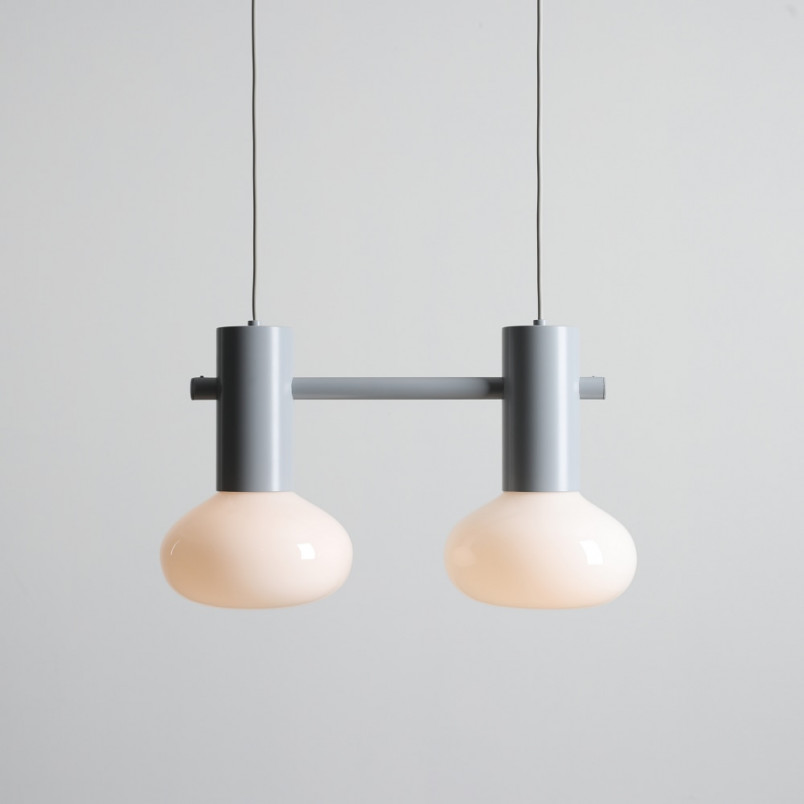 Lampa wisząca Flo Grey II - Aldex | Szklany klosz, 46cm