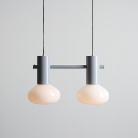 Lampa wisząca Flo Grey II - Aldex | Szklany klosz, 46cm