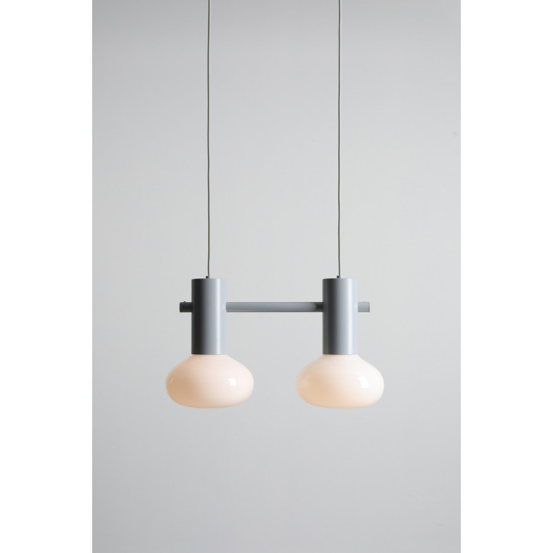 Lampa wisząca Flo Grey II - Aldex | Szklany klosz, 46cm
