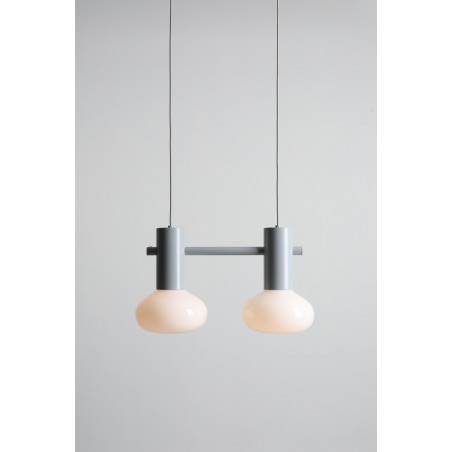 Lampa wisząca Flo Grey II - Aldex | Szklany klosz, 46cm