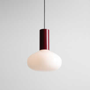 Lampa wisząca Flo Ruby | Szkło opal / bordowy | Aldex