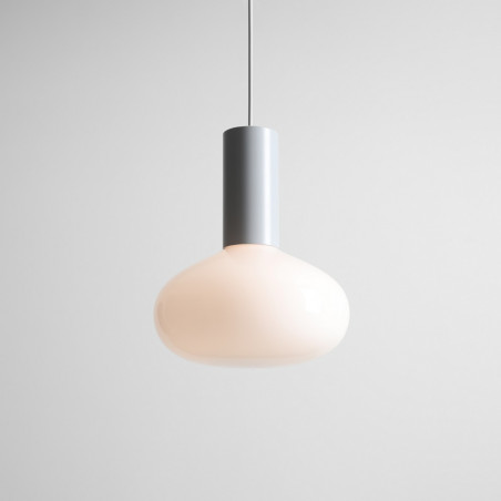 Lampa wisząca Flo Grey Aldex | Szkło opal, design Japandi