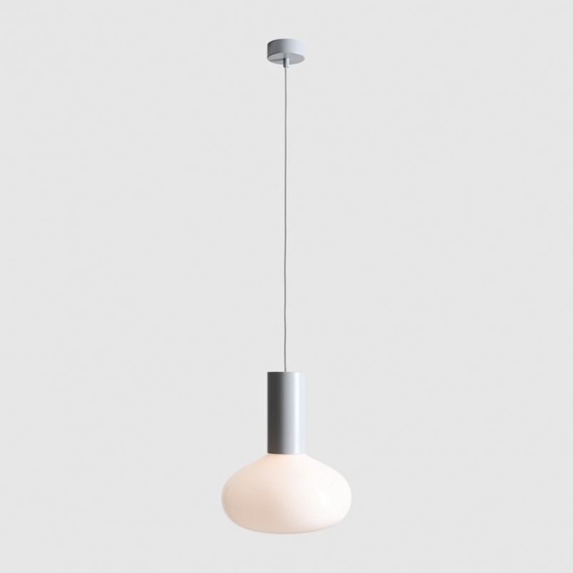 Lampa wisząca Flo Grey Aldex | Szkło opal, design Japandi
