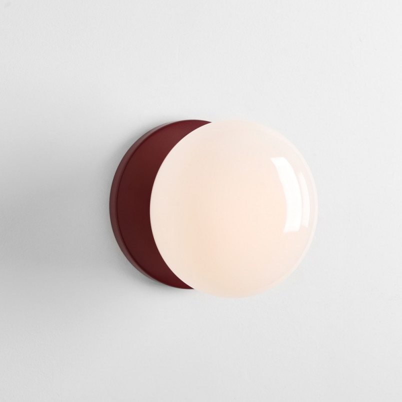 Kinkiet szklany Flo Ruby Aldex | Retro, Japandi, Czerwony