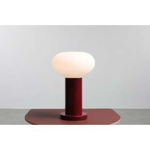 Lampa stołowa Flo Ruby | Szklany klosz, styl Japandi | Aldex
