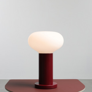Lampa stołowa Flo Ruby | Szklany klosz, styl Japandi | Aldex