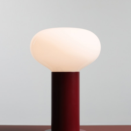 Lampa stołowa Flo Ruby | Szklany klosz, styl Japandi | Aldex