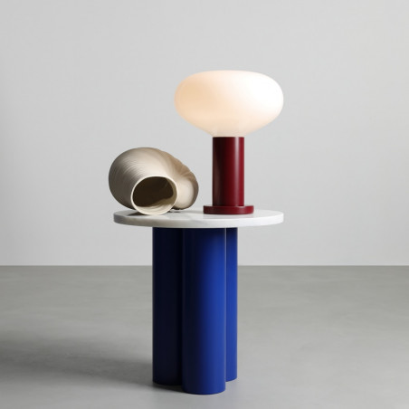 Lampa stołowa Flo Ruby | Aldex | Szkło, Biało-Czerwona