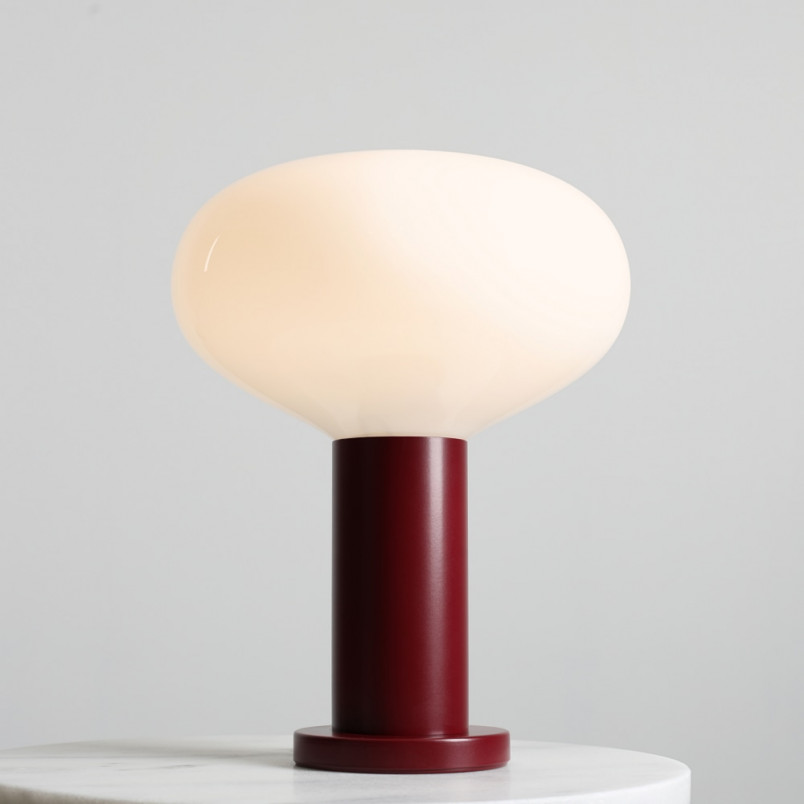 Lampa stołowa Flo Ruby | Aldex | Szkło, Biało-Czerwona
